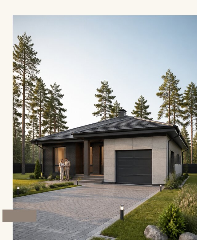 Проект дома 10 на 8 с гаражом в Вольске по цене от 70889 | А3дПро-Вль